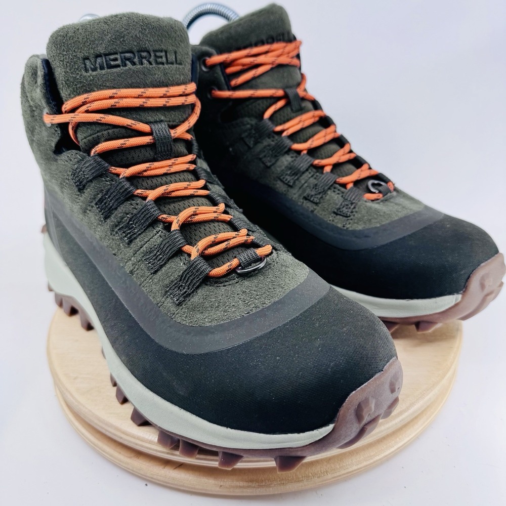 Merrell Thermo Snowdrift Mid Shell Boots Mens 8 Green Waterproof Insulated NEW